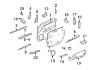 164-760-07-61-1a28 Mercedes-benz Genuine Handle Inside