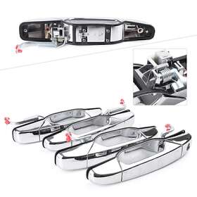 1880club 211300205686 Outer Door Handle Front Rear Set Fit Chevy Tahoe Gmc Yukon 2007-2013 2008 Chrome