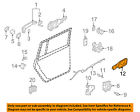 1k1837113gutf Volkswagen Vw Oem Inside Door Handle Left