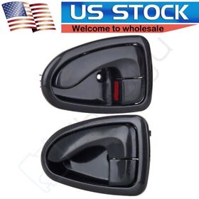E80246901cp 2pcs Door Handles For 2004-06 Dodge 2000-05 Accent Black Interior Left Side