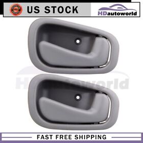 Hd80217901d 2x For 98-02 Corolla Door Handles Gray Rear And Front Interior Right Side Inside