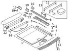 958551115001e0 Porsche Tire Compartment Cayenne Interior Handle Spear Rear