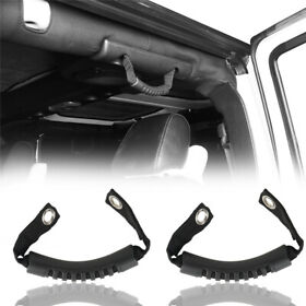 Mmr.21187 A Pair Black Rear Seat Grab Handle Holder Pull With Hole For Jeep Wrangler Jk 07-18