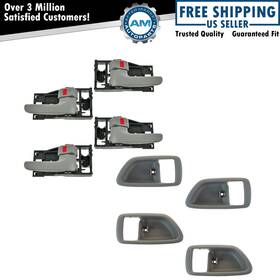 Am-1076599643 Am Autoparts Charcoal Inside Door Handle Bezel Lh Rh Kit 8pc For Tundra Double Cab Sequoia
