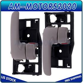 Am81243101s Am-motors2020 2001-2007 Sequoia Gray Inside Door Handle Inner 2pcs For 04-06 Toyota Tundra