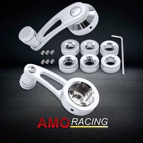 Ar38327 Amoracing 3 Inch Chrome Window Cranks Kit Fits Gm Ford Mopar Mustang Camaro Corvette Classic