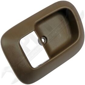 91644 Apdty Interior Door Handle Front Left Bezel Textured Brown