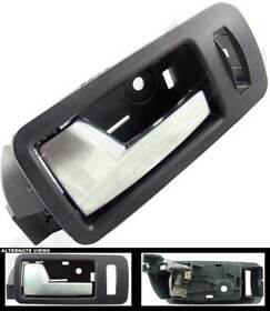 92706 Apdty Interior Door Handle Front Left Chrome Lever Black Housing W A