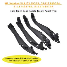 51417438524 Artudatech Inner Door Handle Inside Panel Trim For Bmw 5 Series G30 G31 G38 2017-2023 Ca