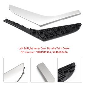5k4868040a Artudatech 2pcs Left And Right Inner Door Handle Trim Cover For Vw Golf 6 Mk6 2009-2013 Ca