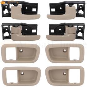 12221229 Auspartshouse 4x Front Rear Left Right Door Handle Side Interior For Toyota Tundra 4.7l V8 Gas
