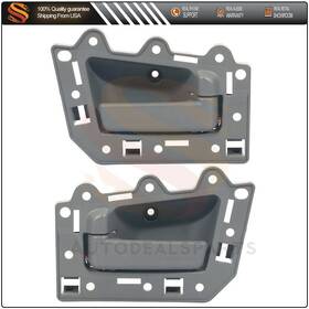 Aut823553t01 Autodealsparts Fits 05-11 Jeep Grand Cherokee Front Left And Right Inside Door Handle Gray 2x