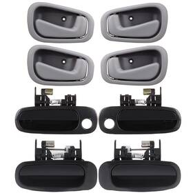 Us10u802n4189 Autoparts Union Grey Black 8x Interior Exterior Door Handles For Toyota Corolla 1998-2002