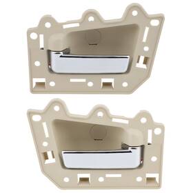 Us90v823y7551 Autoparts Union 2pcs For 05-11 Jeep Grand Cherokee Rear Beige Chrome Bolt Inside Door Handle