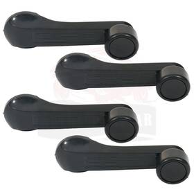 10046899 Autosuperstar 4 Pcs Black Window Crank Handle Inside Lh Right Side For Honda Civic 1984-2000