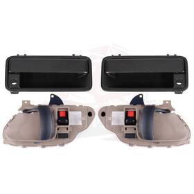 10070183 Autosuperstar 4 Pcs Beige Black Door Handle Inside And Outside For Gmc C1500 C2500 C3500 Truck