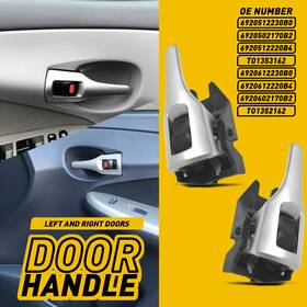 13446767 Auxito Door Handle Inside Silver Front Or Rear Driver Kit For Toyota Corolla Matrix