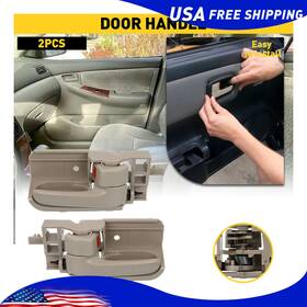 13461694 Auxito Fits Toyota 2003-08 Corolla Inside Interior Door Handle Right And Left Set Beige K