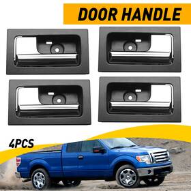 13741538 Auxito 4 Pcs Door Handle With Black Housing Power Lock Inner For 2009-2014 Ford F-150