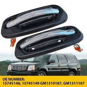 15745148 Auxito Front Exterior Door Handle Fit Chevrolet Silverado 99-2006 1500 With 2 Keyhole