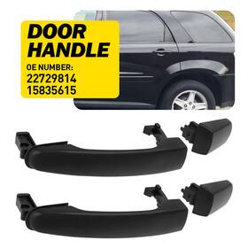 22729814 Auxito 2pc Exterior Outside Door Handle Fit For 2005-2009 Chevy Equinox Rear Left Right