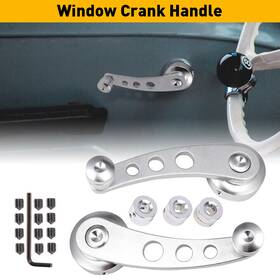 Auxito 686082547215 2x Aluminum Manual Billet Car Window Crank Handle Winder Truck Pickup Silver J