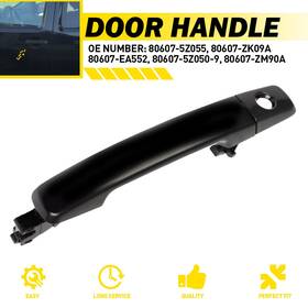 80607-zm90a Auxito 1pc Exterior Black Front Left Side Smooth Door Handle For Nissan 2004-2006 Quest