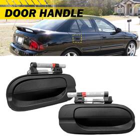 826066z608 Auxito 2pc Rear Lh Rh Side Outside Door Handle Smooth Black For 2000-2006 Nissan Sentra