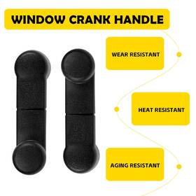 Fd1238a Auxito Inside Manual Window Crank Handles Black For 1993-14 Ford Ranger F150 F350 Us B