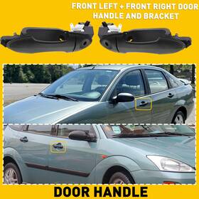 Fo1310142 Auxito Passenger Driver Side Exterior Door Handle Bracket Primed For 2000-2007 Ford