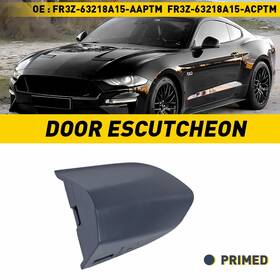 Fr3z-63218a15-acptm Auxito Front Handle Door Driver Key Cap Cover Bezel Primed Fit 2015-2022 Mustang Ford