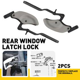 Hcsk-tacoma-00-04g Auxito Grey Rear Cab Quarter Latch Windows Fit Lock Tacoma Toyota Pickup 01-04 My2001