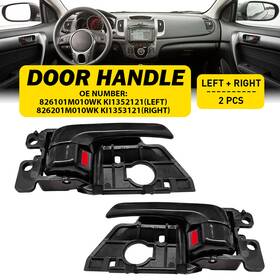 Ki1353121 Auxito 2pcs Interior Inside Door Handle Bezel Black Front/rear Left Right For Kia Forte