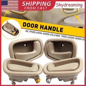 Mbs-nm-corolla-98-02-b Auxito Beige Inside Door Handles 2 Left Right For 1998-2002 Toyota Corolla Prizm