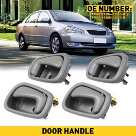 Mbs-nm-corolla-98-02-g-en Auxito Interior Door Handle Set For 1998-2002 Toyota Corolla Prizm Front And Rear Gray