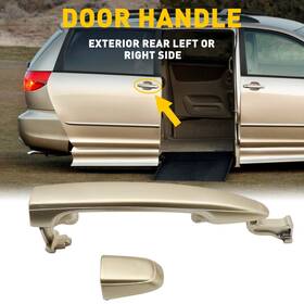 Auxito Mbs-wm-sienna-04-10-rg Gold Exterior Door Handle Rear Left Right For 2004-10 Toyota Sienna 69227-08040