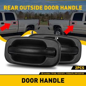 Mbs-wm-silverado-99-06 Auxito 2x Exterior Door Handles Rear Right Fit Left Chevy Avalanche/silverado/gmc Yukon