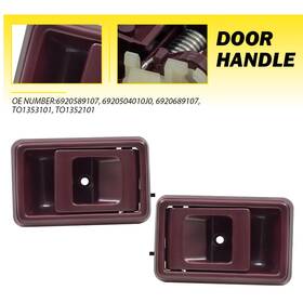 To1353101 Auxito Red Inner Interior Door Handle Left And Right Pair Set For Toyota Tacoma 1995-2000