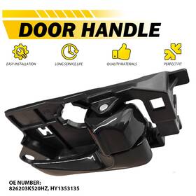 Xt-hy0050 Auxito Interior Door Handle For 2008-2010 Hyundai Sonata Front Passenger Black Plastic