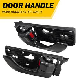 Xt-hy0653 Auxito Interior Door Handle For 2008-2010 Hyundai Sonata Set Of 2 Rear Black Plastic