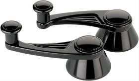 Blk47525 Billet Specialties Spec Window Cranks Door Aluminum Black 1/2 Inch Round Spline Pr