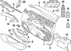 51-41-5-a47-4d5 Bmw Genuine Handle Inside Cover