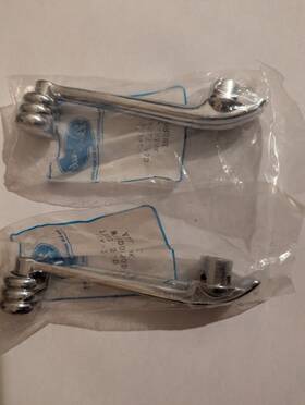 81a7023342d Bob Drake 1938 Ford Deluxe Car All Chrome Window Cranks Pair Handles Model