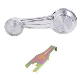 1444-0012 Brock Ads0805 Set Window Cranks Chrome With Clear Knob And Handle Clip Removal Tool For Gm Various