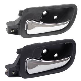 7441-0015bk-l Brock 7441-0014bk-l Replacement Drivers Set Of Front And Rear Inside Door Handles Chrome Lever