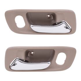 7441-0102bg-lr Brock Fits Honda Accord Odyssey Van Set Of Front Inside Beige Door Handles With Hole