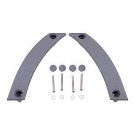 8441-0002gy-lr Brock Inside Gray Door Pull Handles Set Fits 98-10 Vw New Beetle Front With Hardware Kit