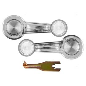 Ads0753-2 Brock Ads0805 Gm 3 Pc Set Manual Window Cranks Chrome Clear Knob And Handle Clip Removal Tool