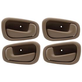Ads2924lbn-lr-2 Brock 4 Inside Door Handles For 98-02 Toyota Corolla Chevrolet Prizm Set Light Brown