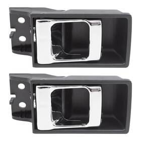 Ads2951bkc-2 Brock Supply Set Of Inside Interior Black And Chrome Door Handles For 86-97 Nissan Pickup Truck